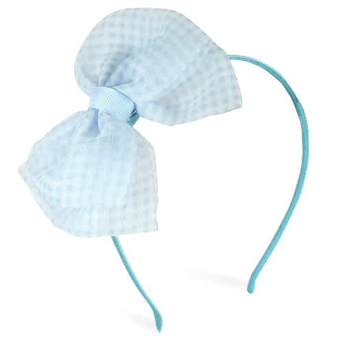 Hårbøjle m. Fin Sløjfe - Lyseblå Tern - SofiaGaver.dk