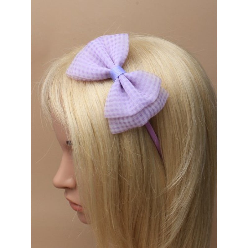 Hårbøjle m. Fin Sløjfe - Lilla Tern - SofiaGaver.dk