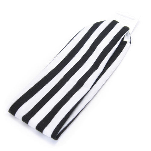 Hårbånd m. Striber i Sort & Hvid - SofiaGaver.dk