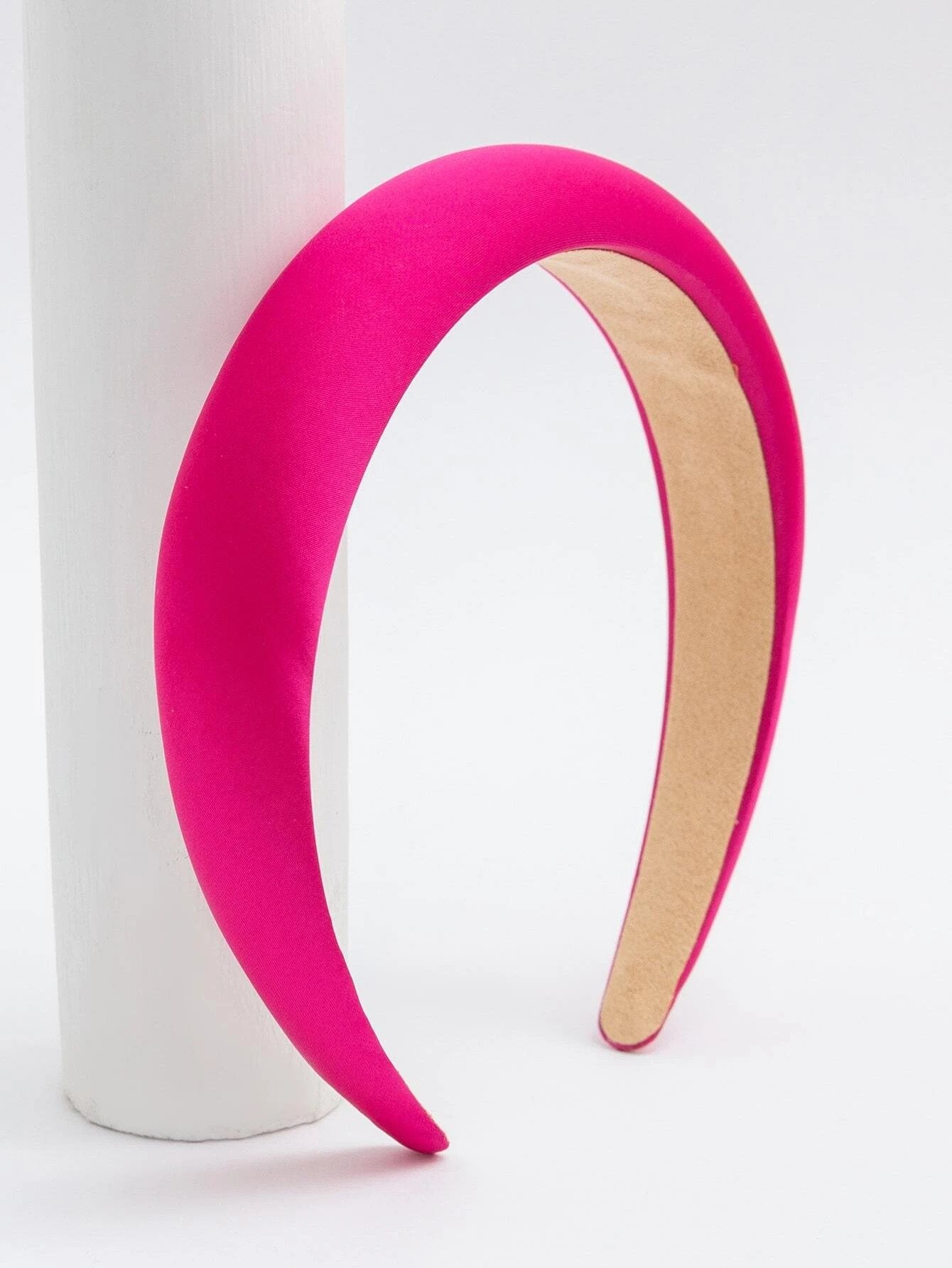 Polstret Satin-Hårbøjle - i Pink - SofiaGaver.dk