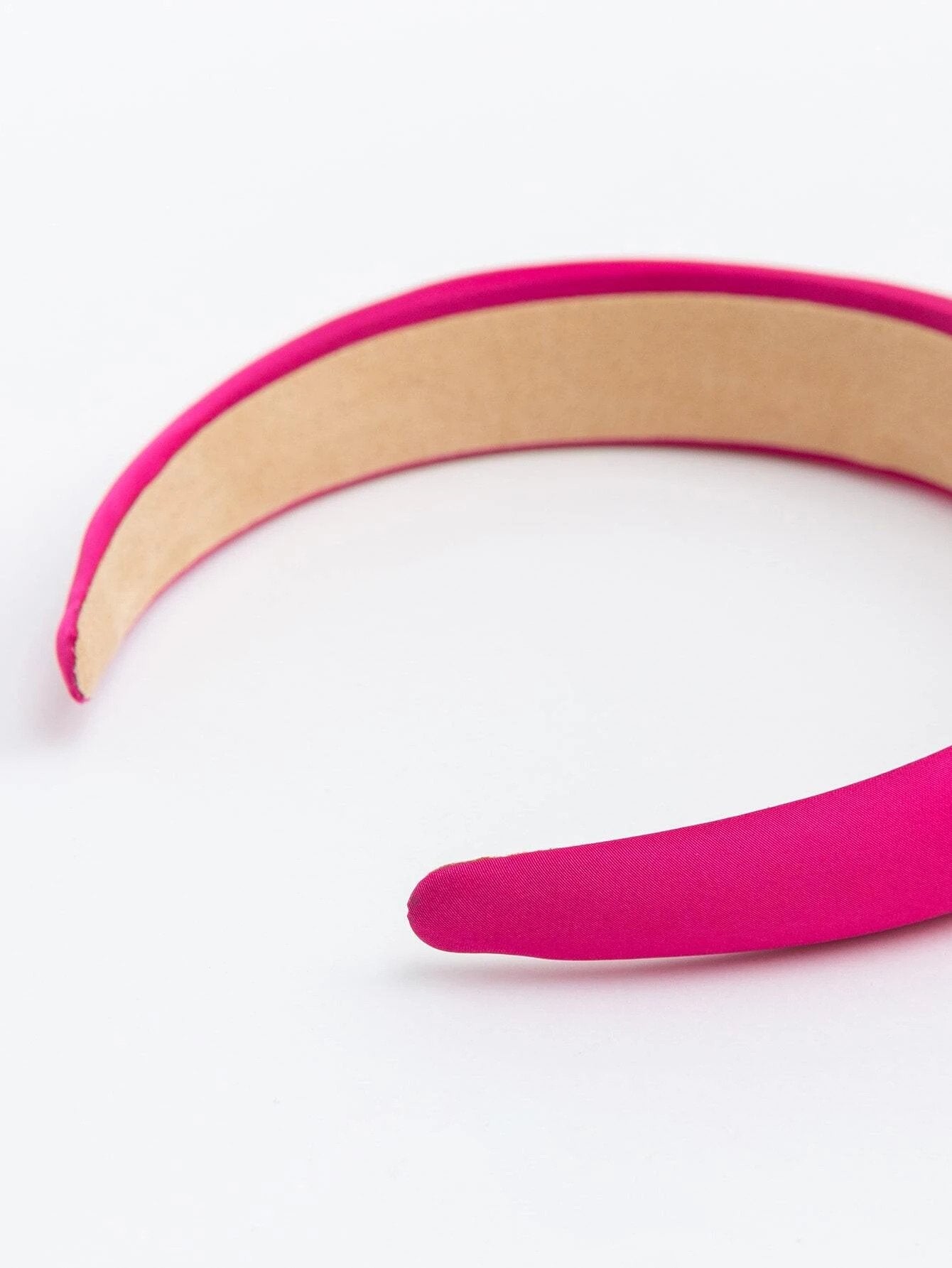 Polstret Satin-Hårbøjle - i Pink - SofiaGaver.dk