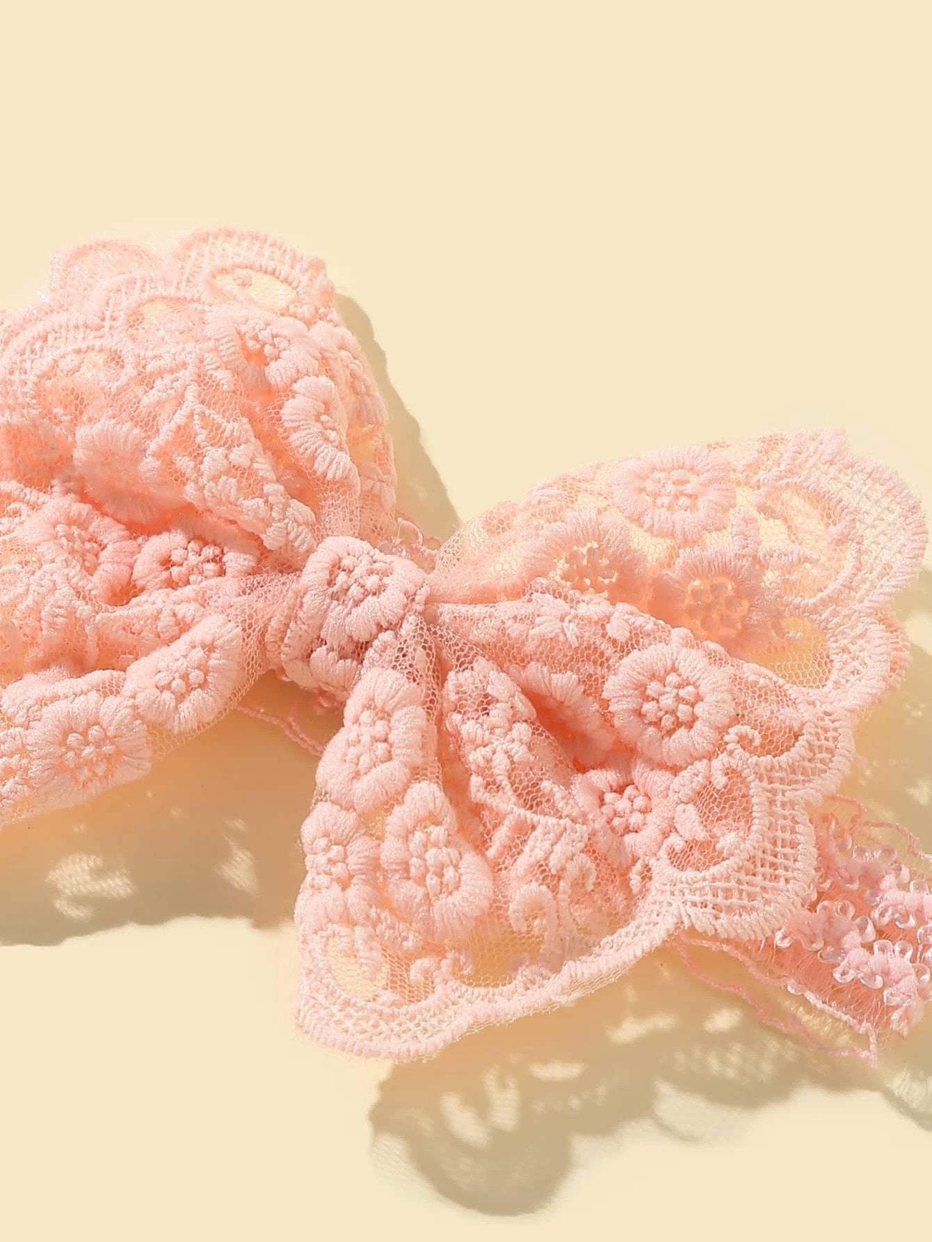 Baby Hårbånd med Blonde Sløjfe - i Fersken - SofiaGaver.dk