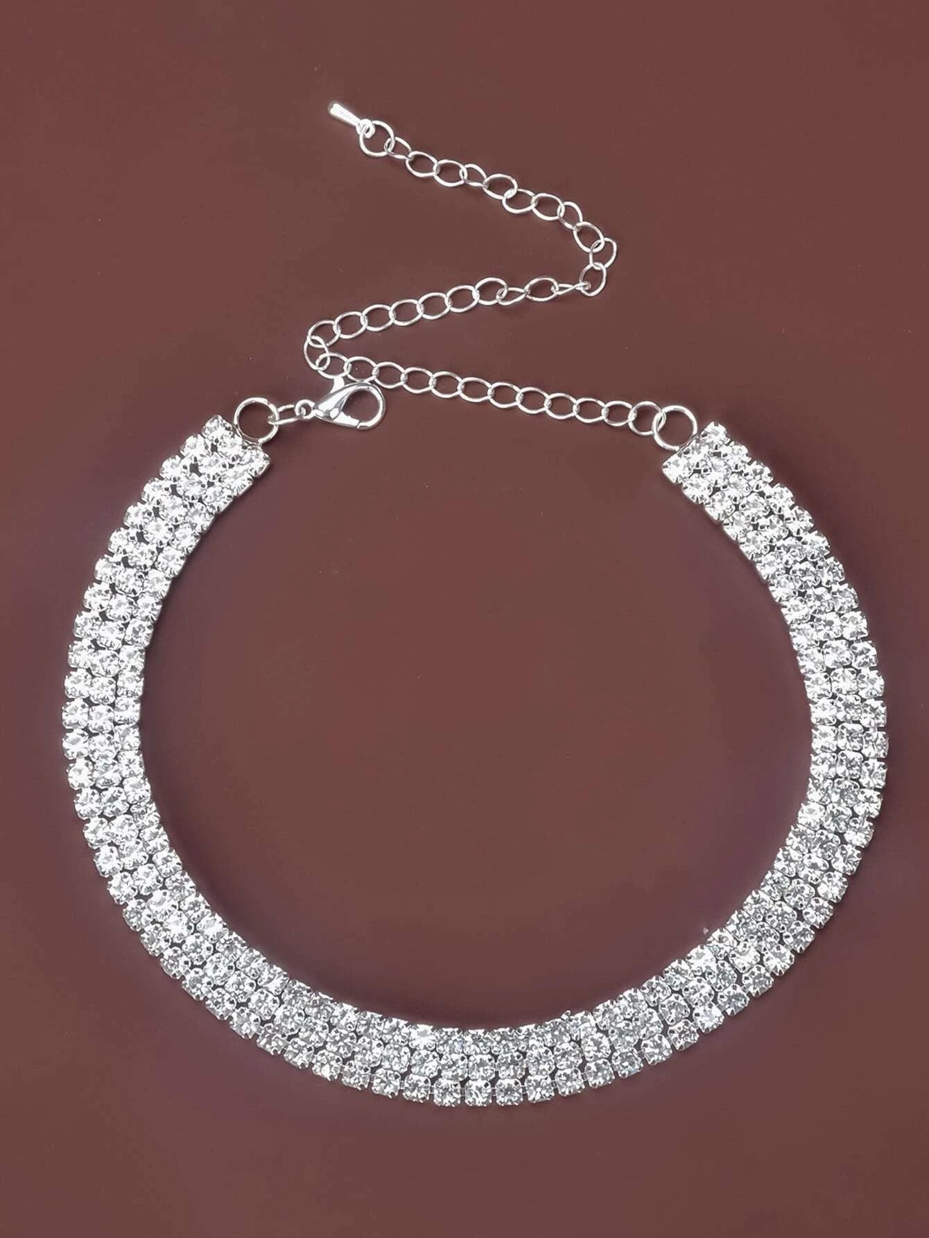 Choker Halskæde med Krystalperler - SofiaGaver.dk
