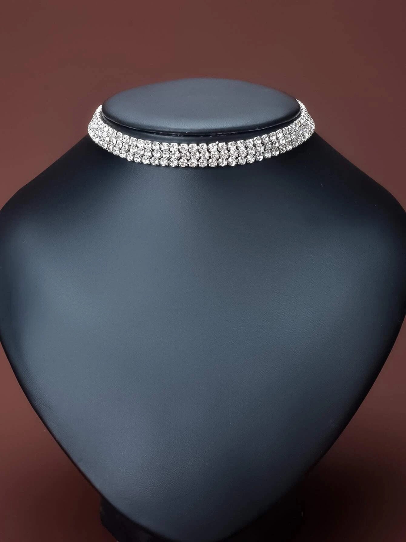 Choker Halskæde med Krystalperler - SofiaGaver.dk