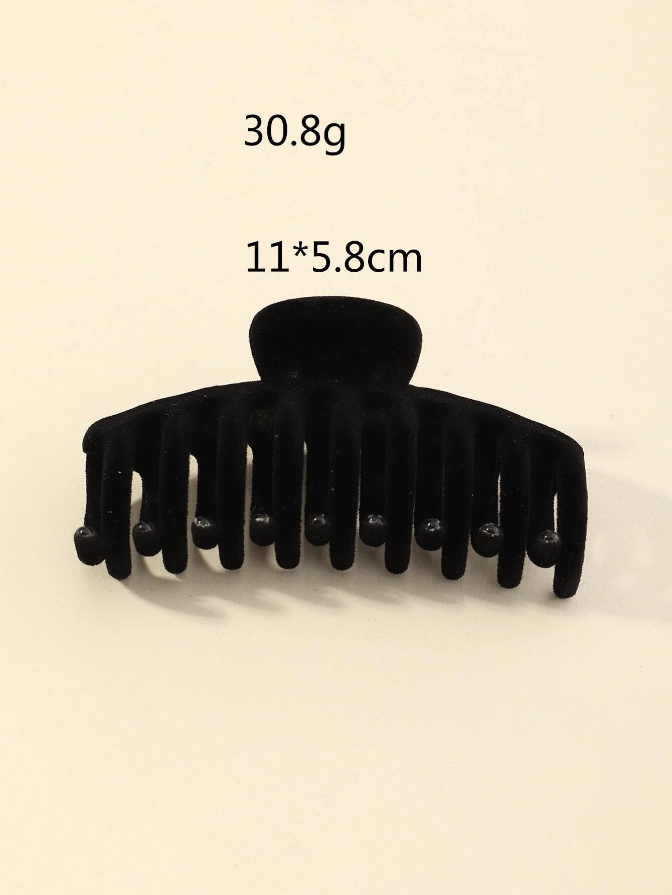 Stor Hårklemme - i Sort Velour - SofiaGaver.dk