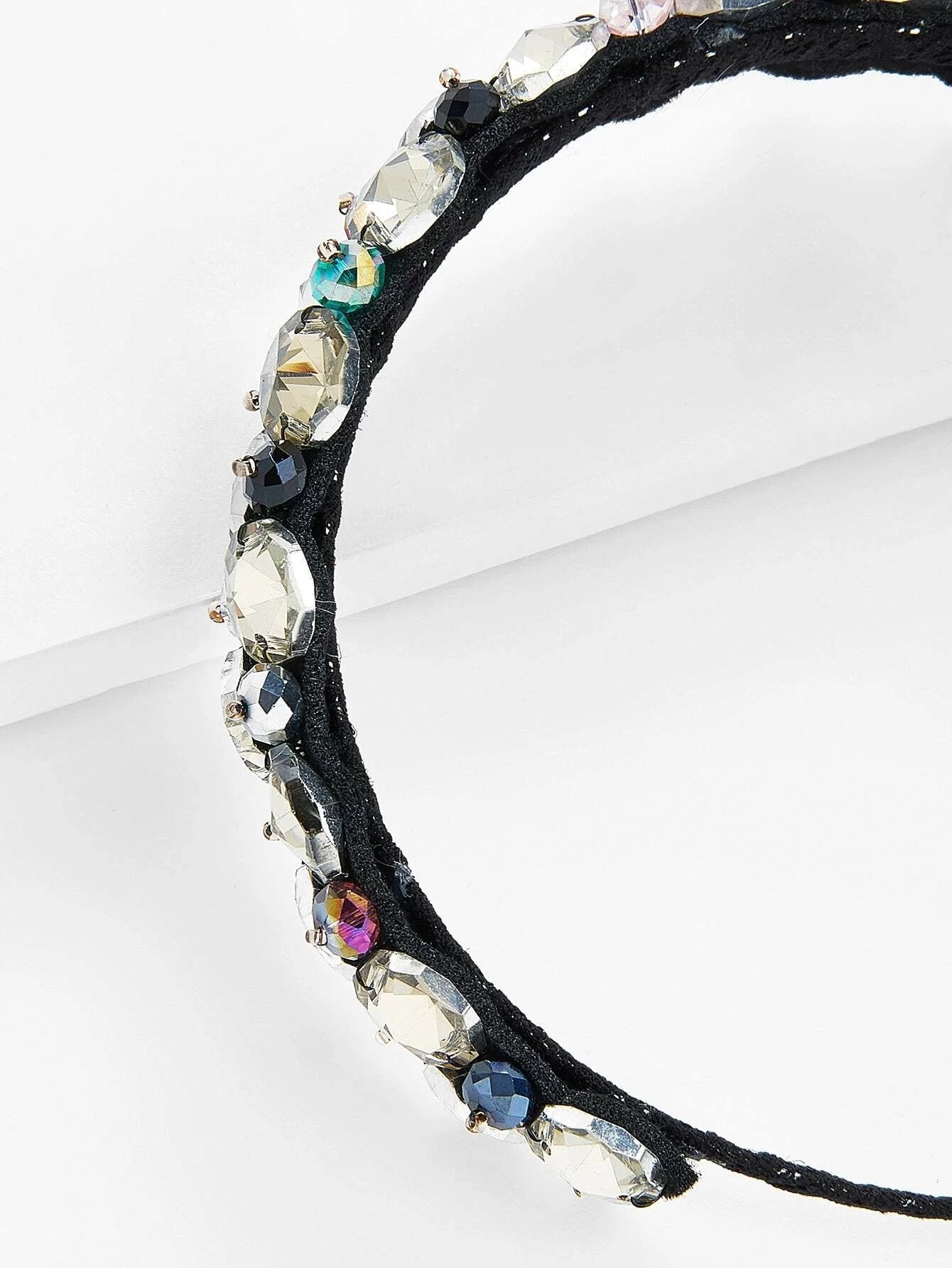 Hårbøjle med Store Glansfulde Perler in Gyldne Farver - SofiaGaver.dk