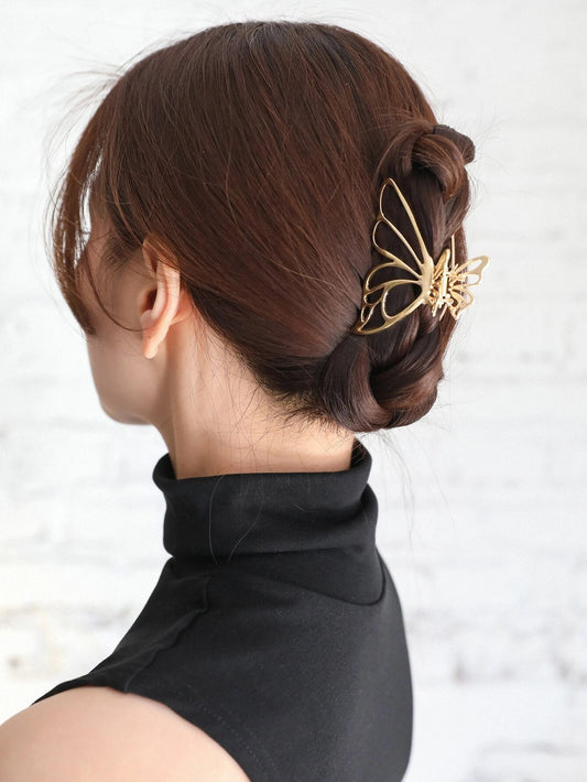 Gylden Sommerfugle Hårklemme - SofiaGaver.dk