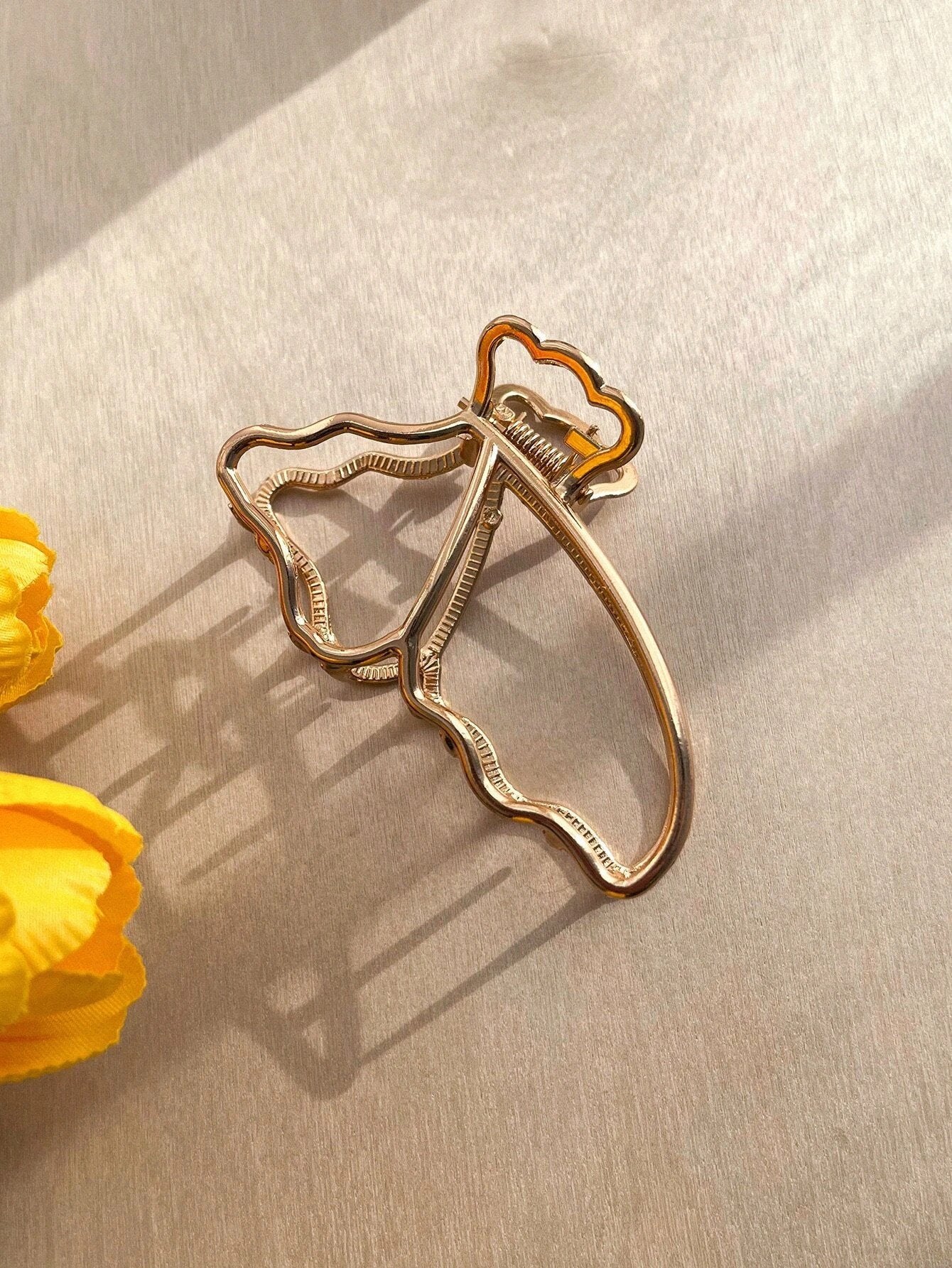 Gylden Sommerfugle Hårklemme - SofiaGaver.dk