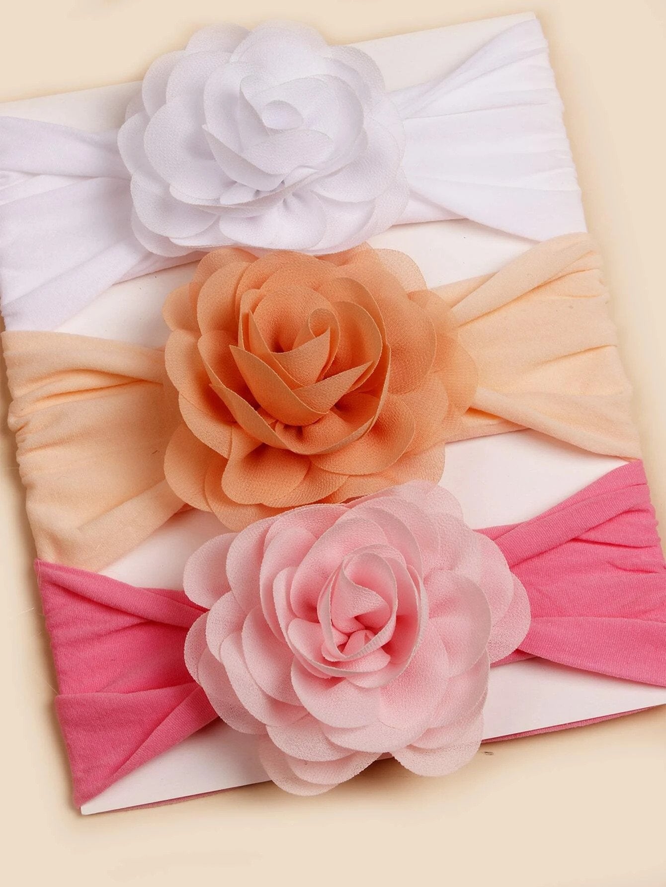 3 stk Baby Hårbånd med Fin Blomst - SofiaGaver.dk
