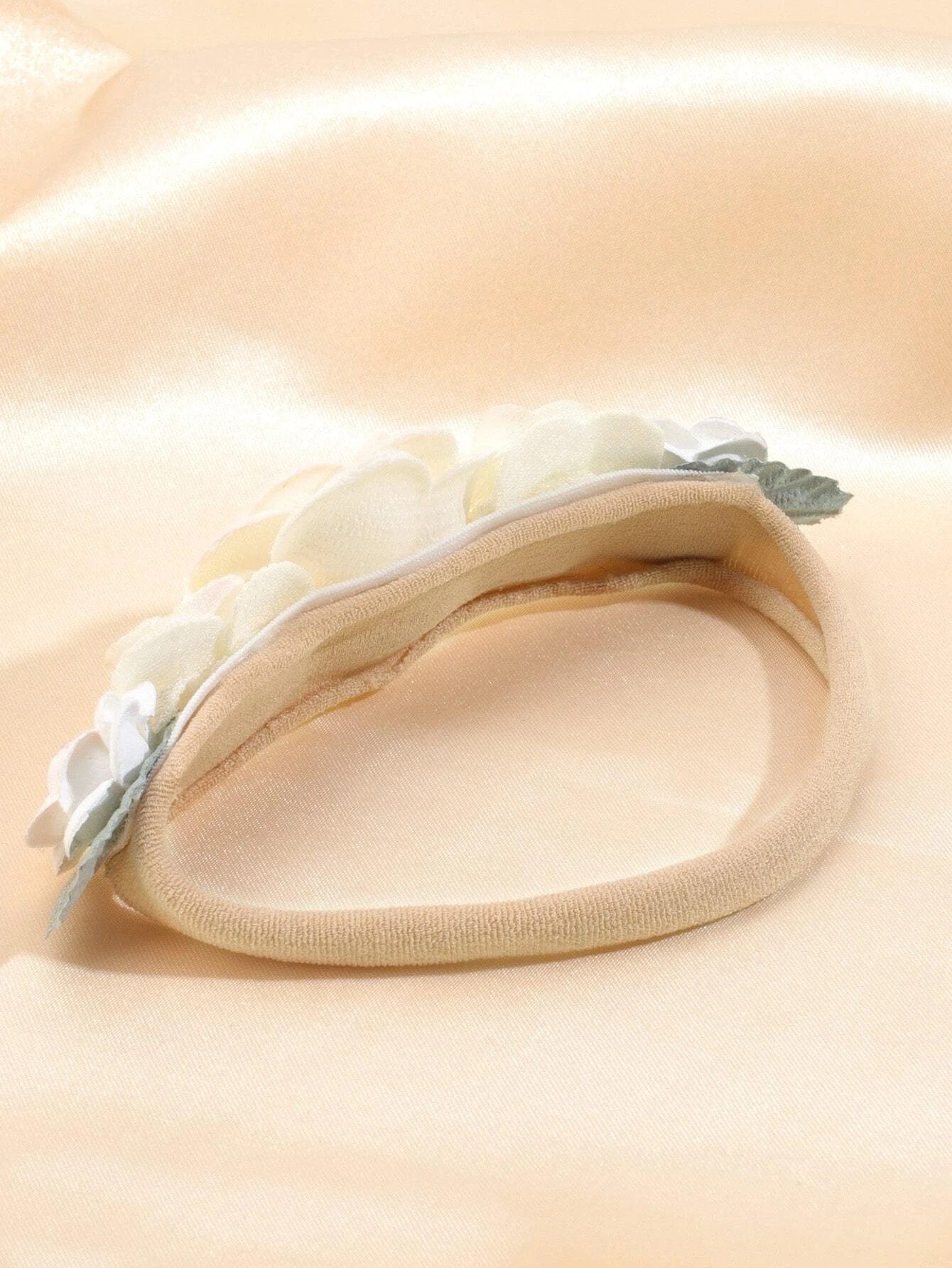 2 stk Baby Hårbånd med Blonde Sløjfe & Blomster - SofiaGaver.dk