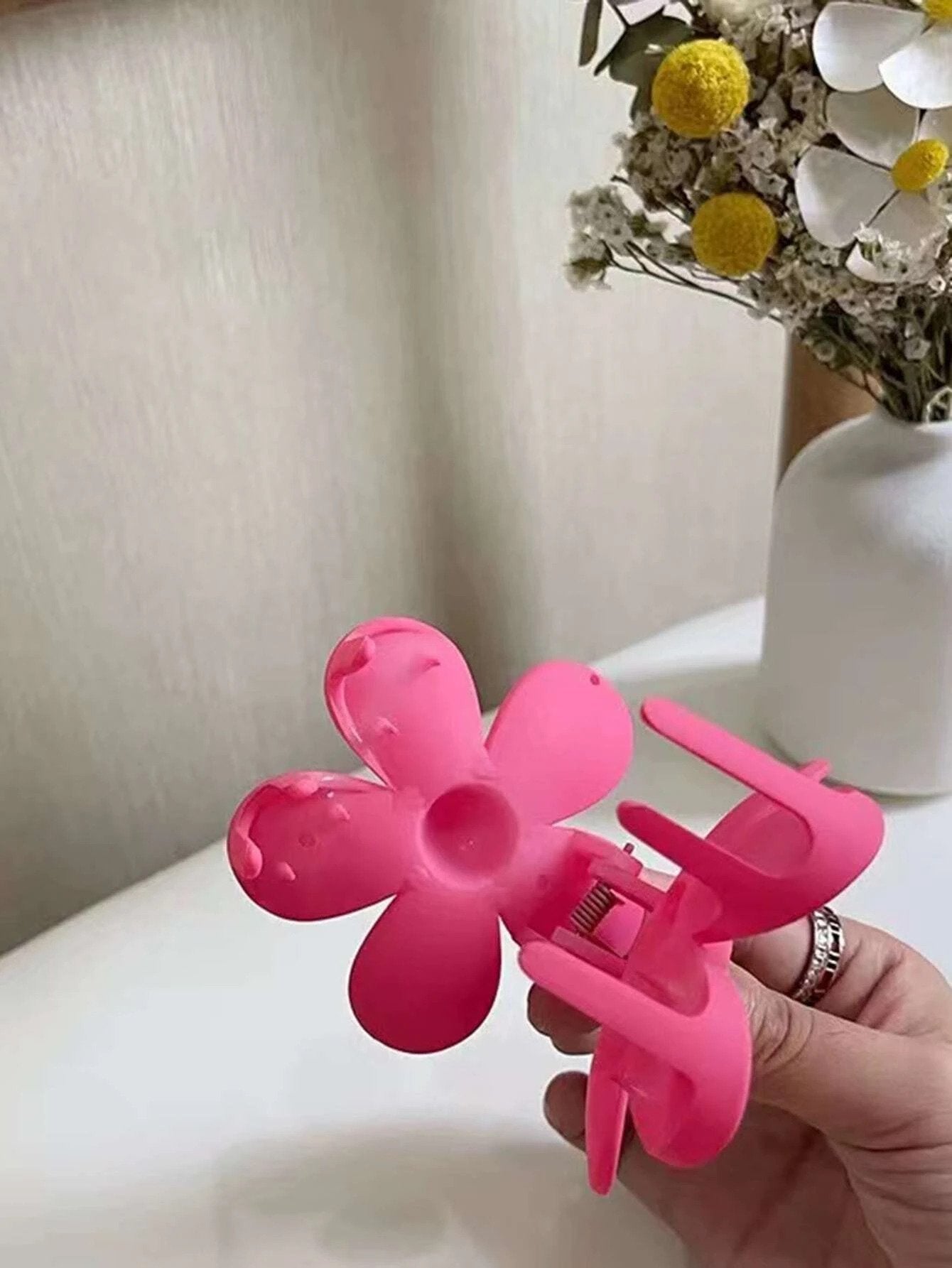 Hårklemme i Blomster-Design - i Lyserød - SofiaGaver.dk