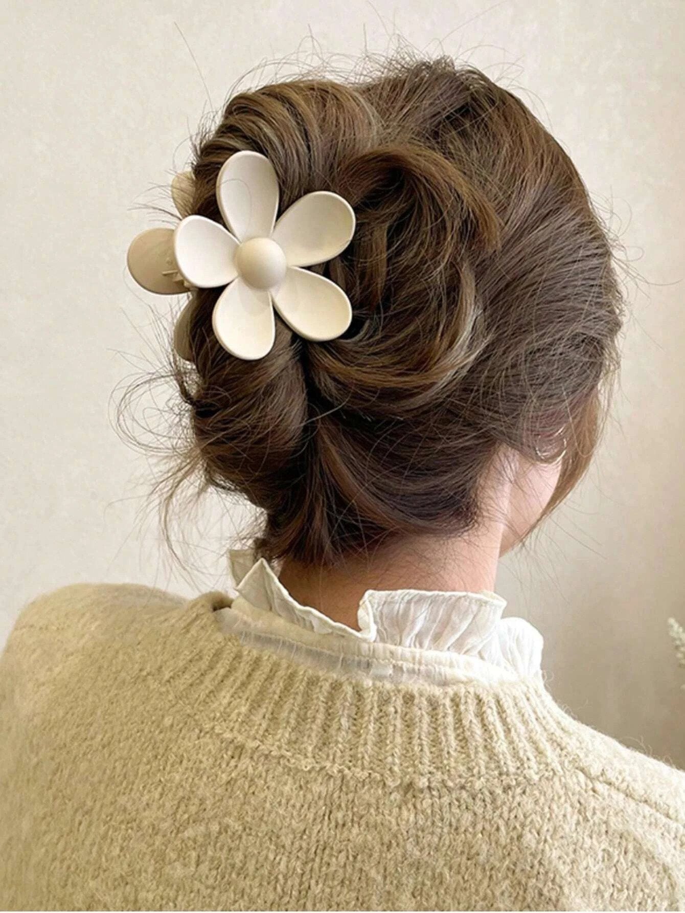 Hårklemme i Blomster-Design - i Hvid - SofiaGaver.dk