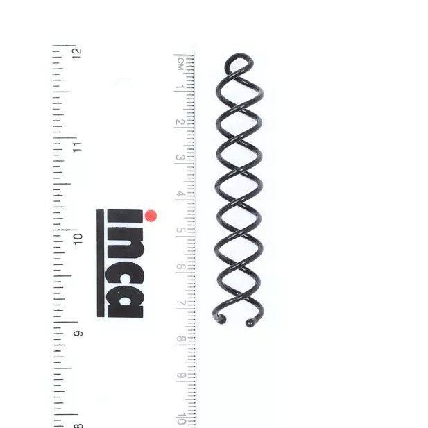 Spiral Hårnåle - i Sort Farve - 7.5 cm - SofiaGaver.dk