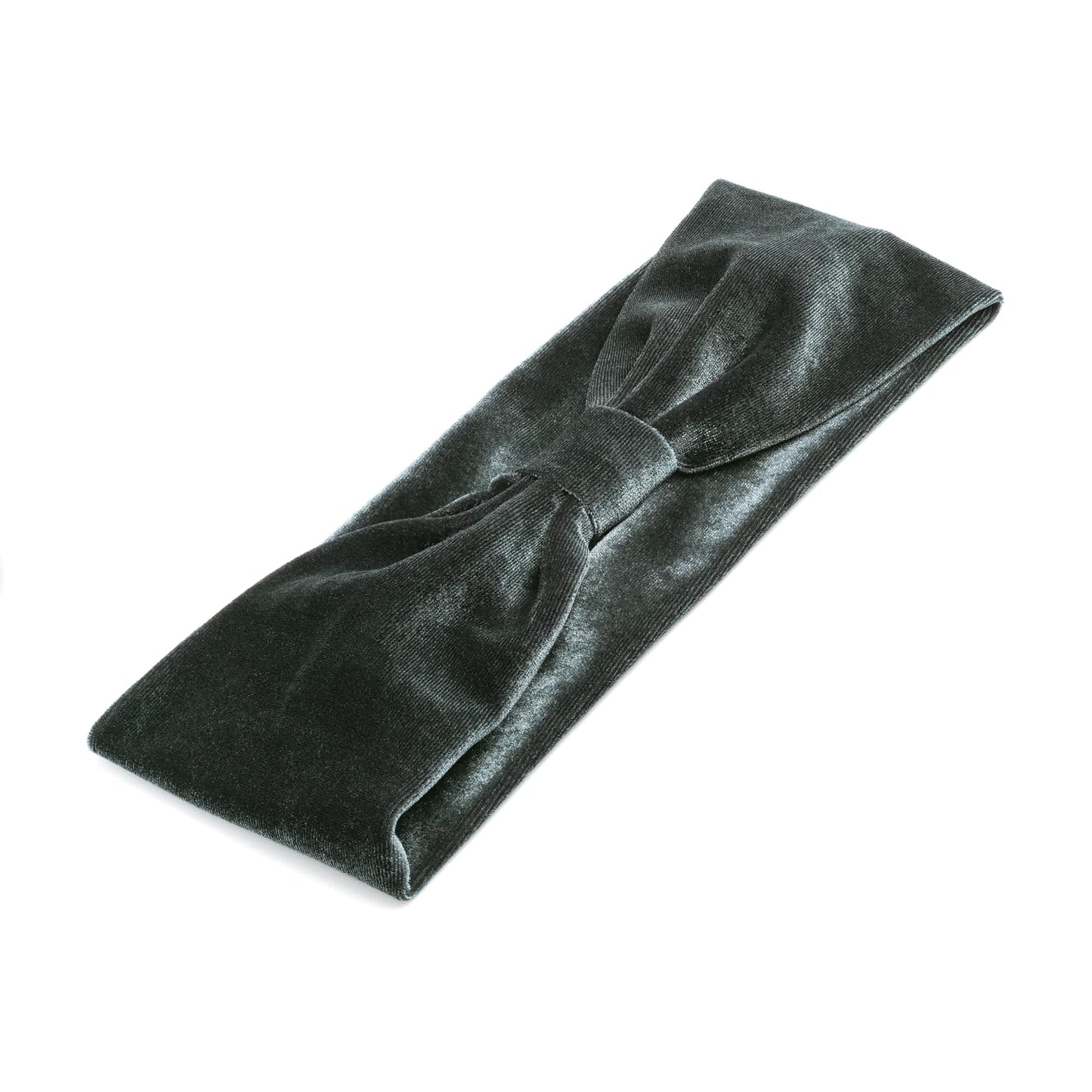 Bredt Hårbånd i Grå Velour - SofiaGaver.dk