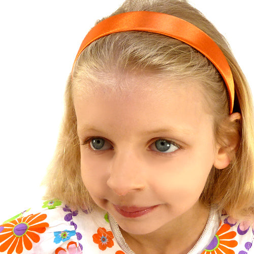 Satin-Hårbøjle - i Orange - SofiaGaver.dk