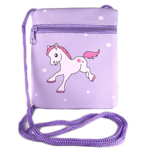 Pung (Skuldertaske) med Pony - i Lys Lilla - SofiaGaver.dk