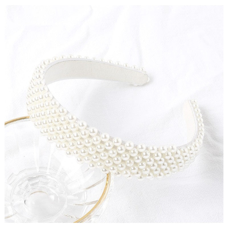 Hårbøjle med Hvide Perler - SofiaGaver.dk