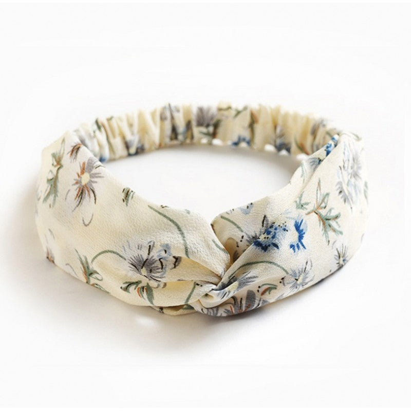 Hårbånd med Blomsterprint & Snoning - SofiaGaver.dk