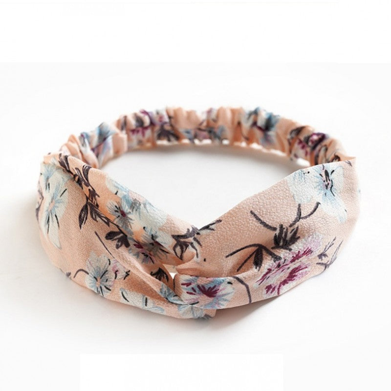 Hårbånd med Blomsterprint & Snoning - SofiaGaver.dk