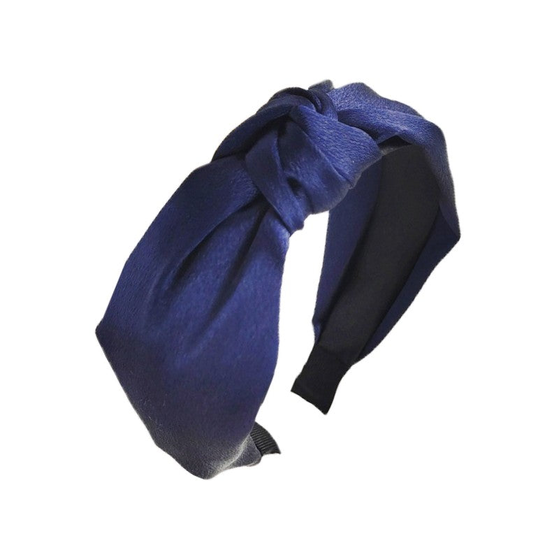 Satin Hårbøjle med Knude Design - i Blå - SofiaGaver.dk