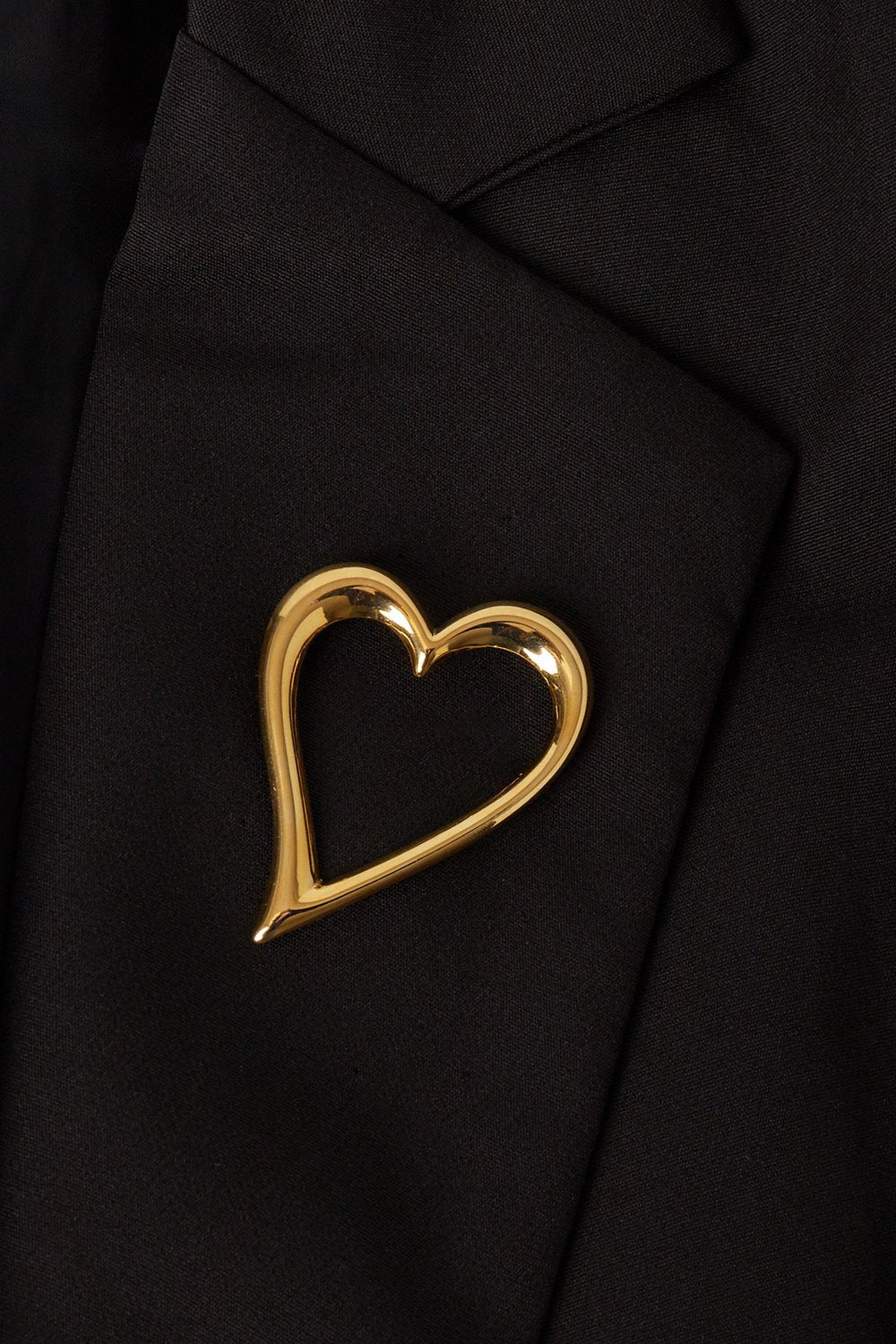Forgyldt Hjerte Broche