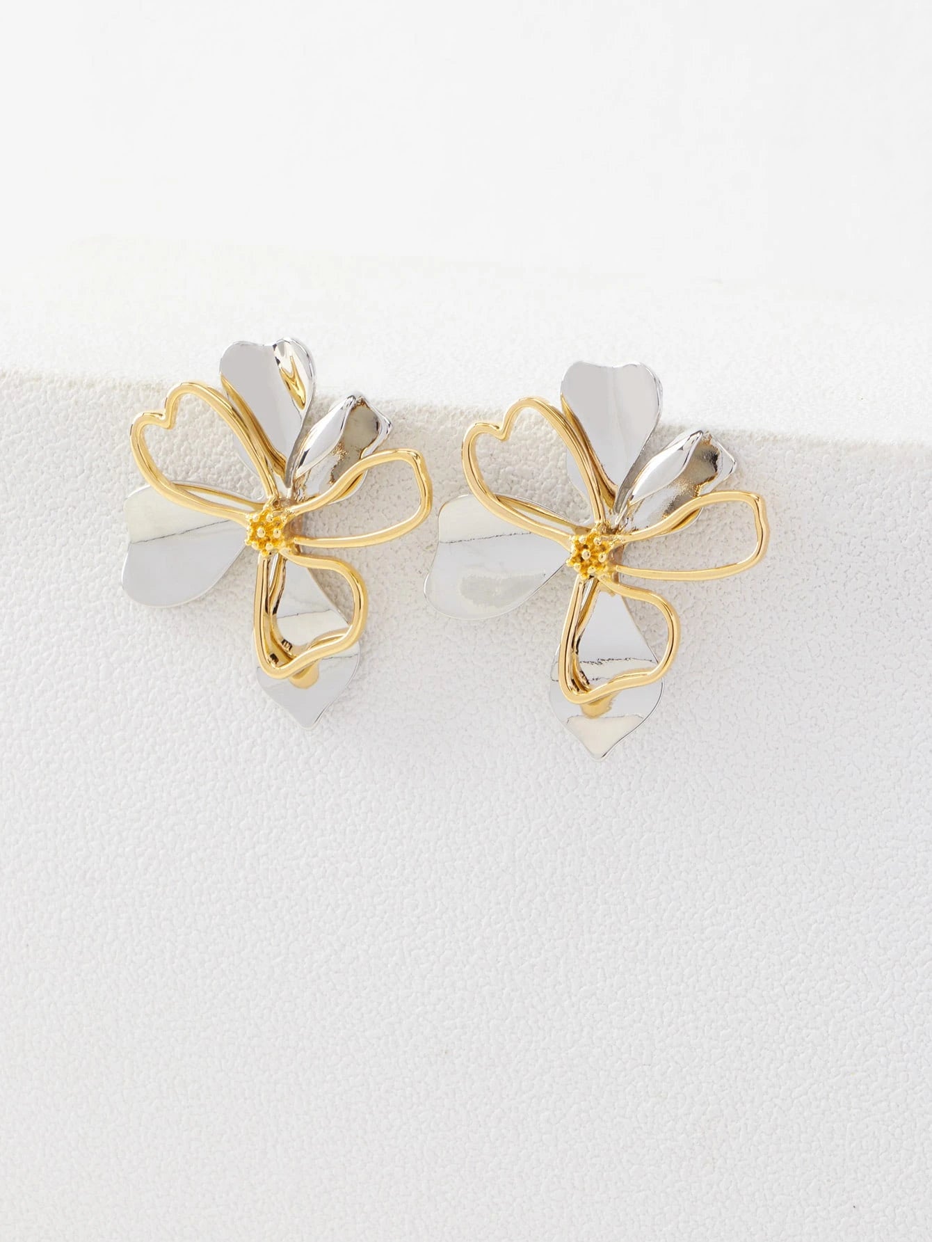 Store Statement Øreringe med Smukke Blomster