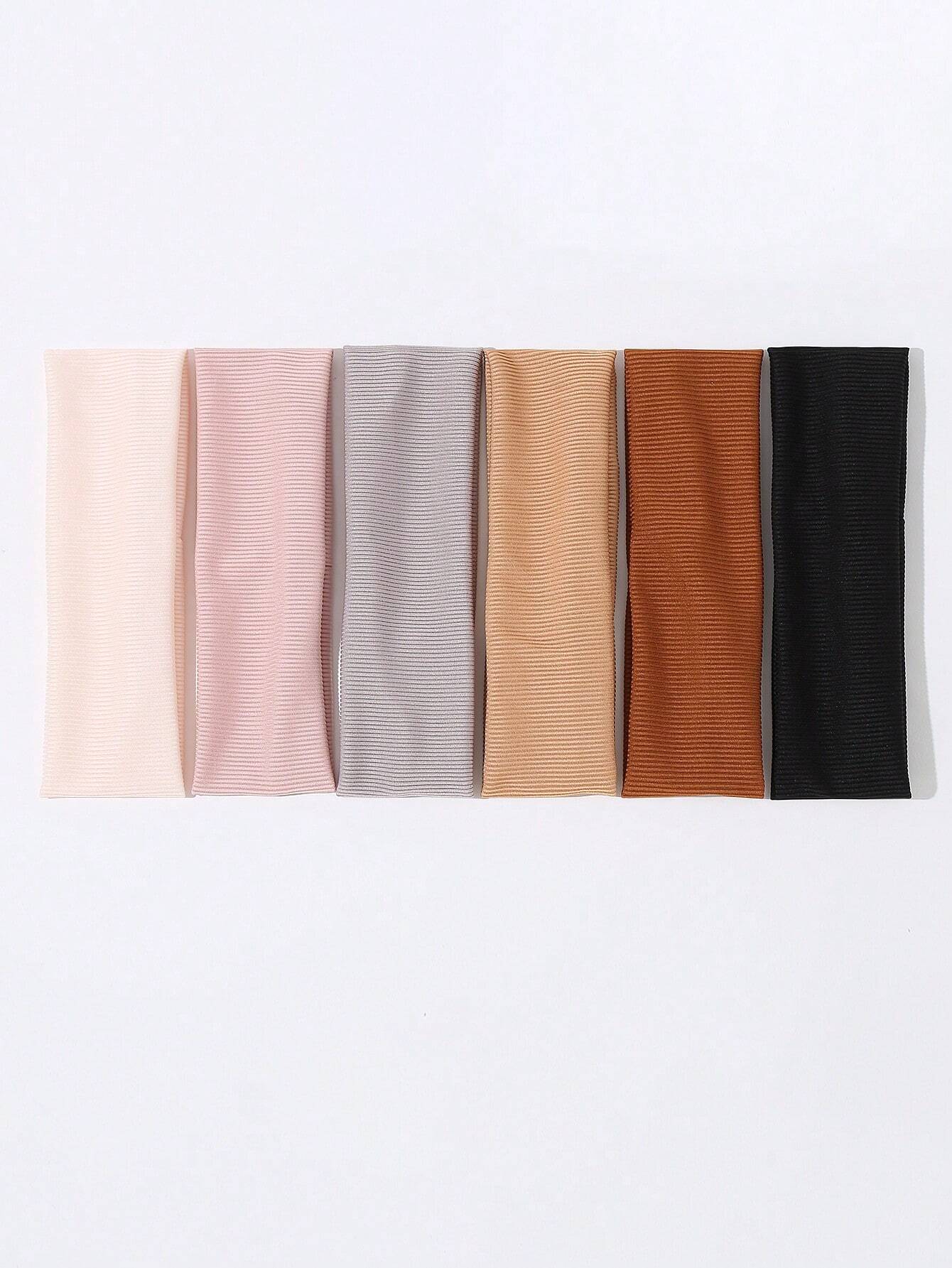 6 Pieces Hairbands in Neutral Colors