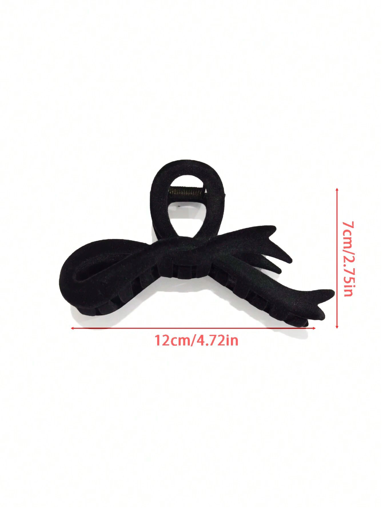 Sort Velour Hårklemme i Sløjfe Design