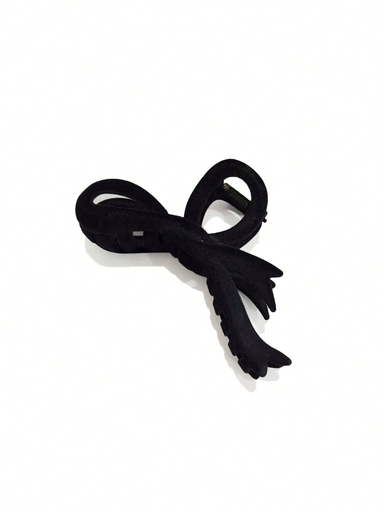 Sort Velour Hårklemme i Sløjfe Design