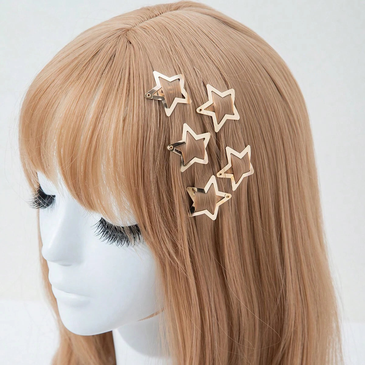 10 Stk Stjerne Hårspænder i Guld