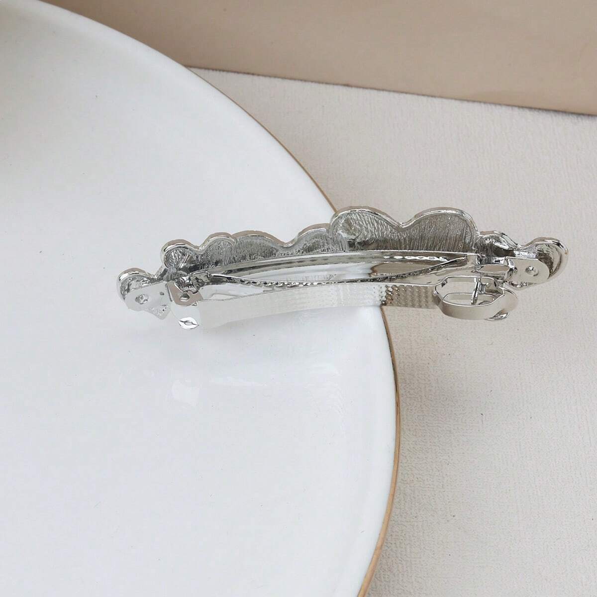 Sølv Patentspænde med Hjerte Design 