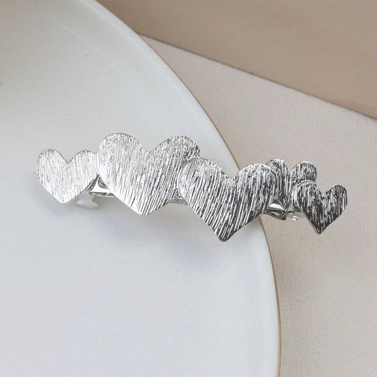 Sølv Patentspænde med Hjerte Design 