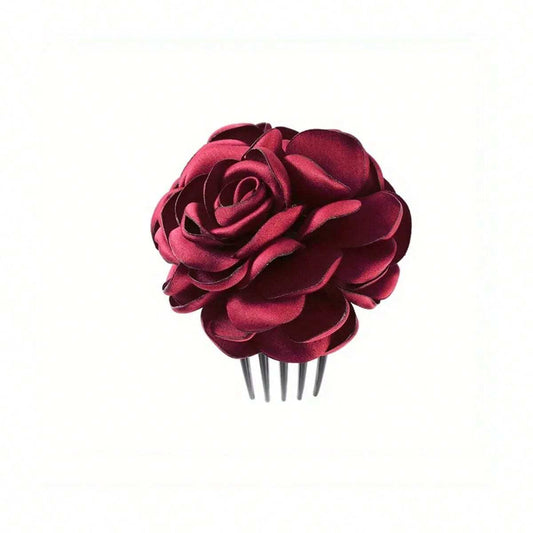 Rød Rose Hårblomst på Kam 