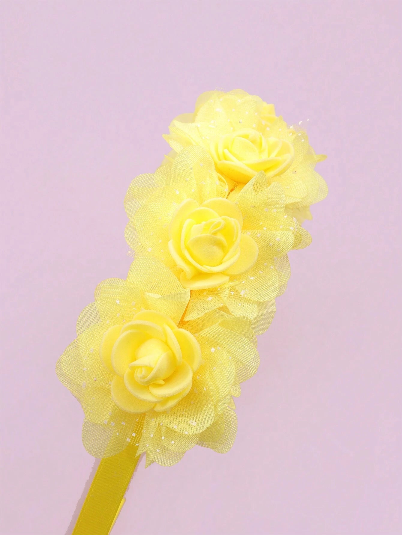 Gul Hårbøjle med Blomster