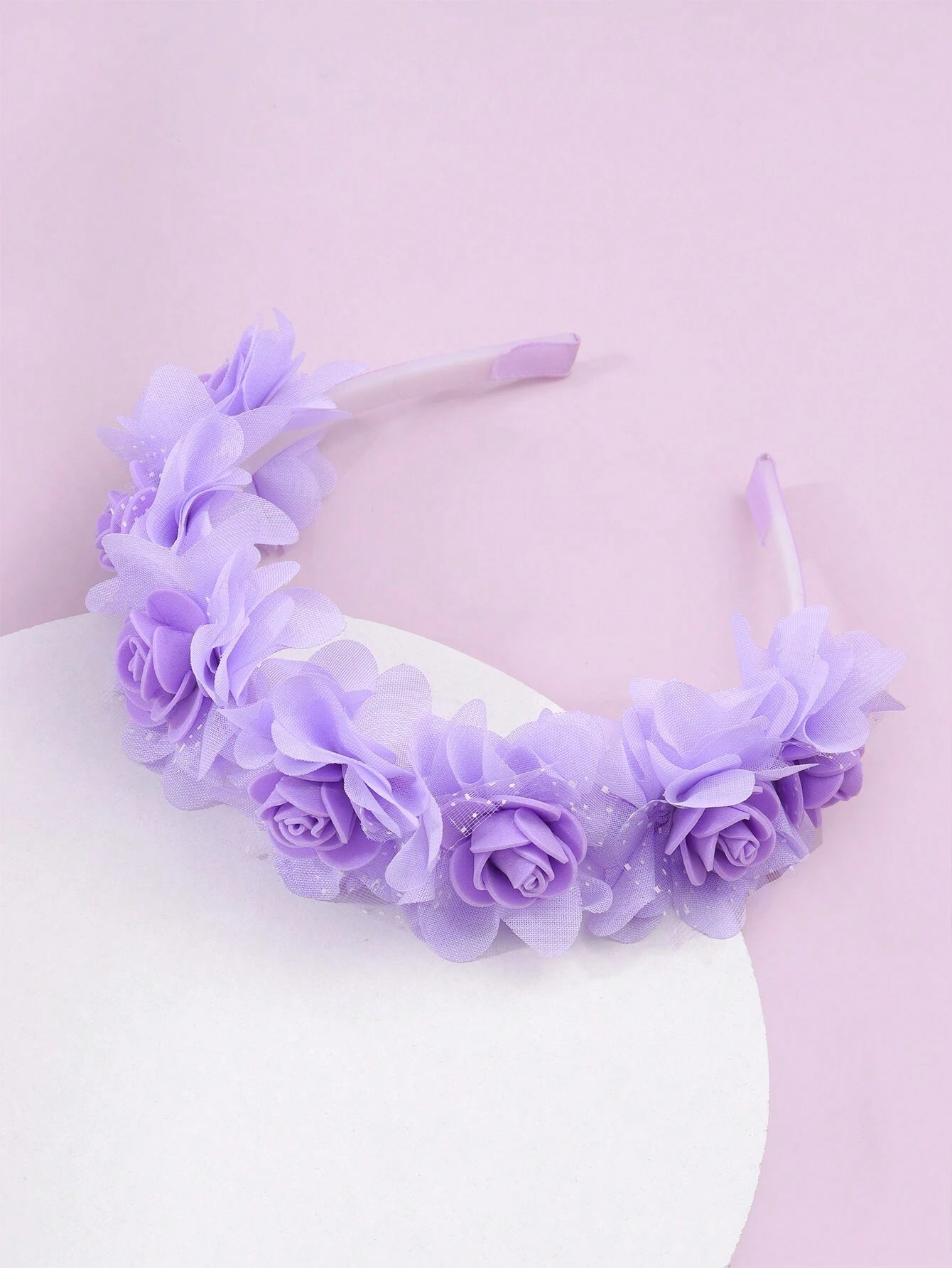 Lilla Hårbøjle med Blomster