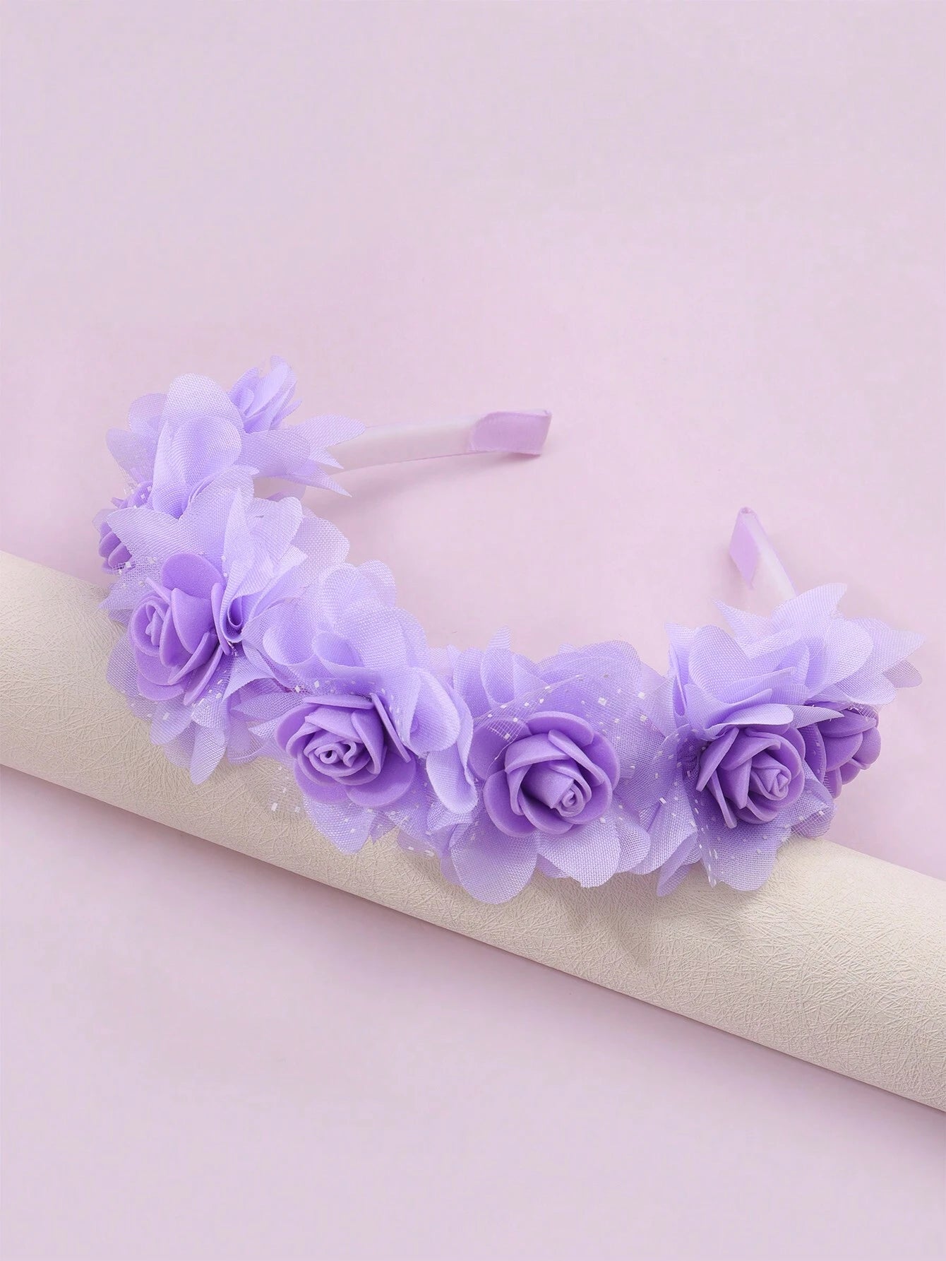 Lilla Hårbøjle med Blomster