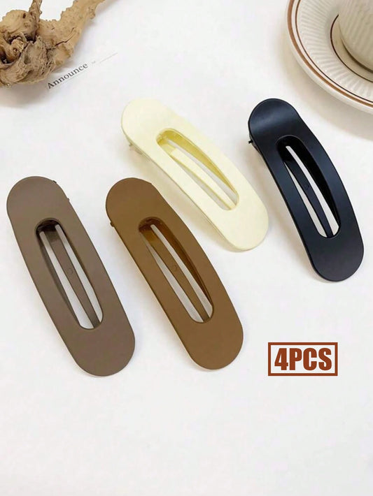 4 Stk Hårklemmer - i Klassiske Farver