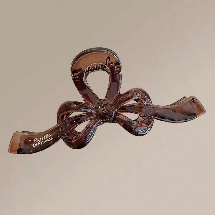 Brun Hårklemme med Sløjfe-Design 