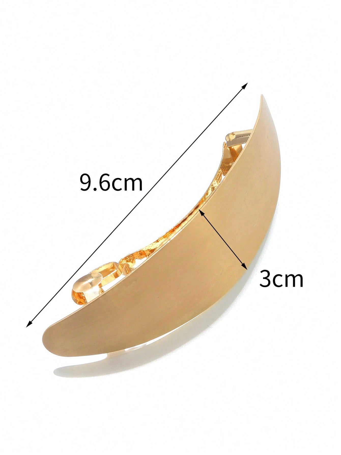 Gylden Patent Hårspænde med Glans
