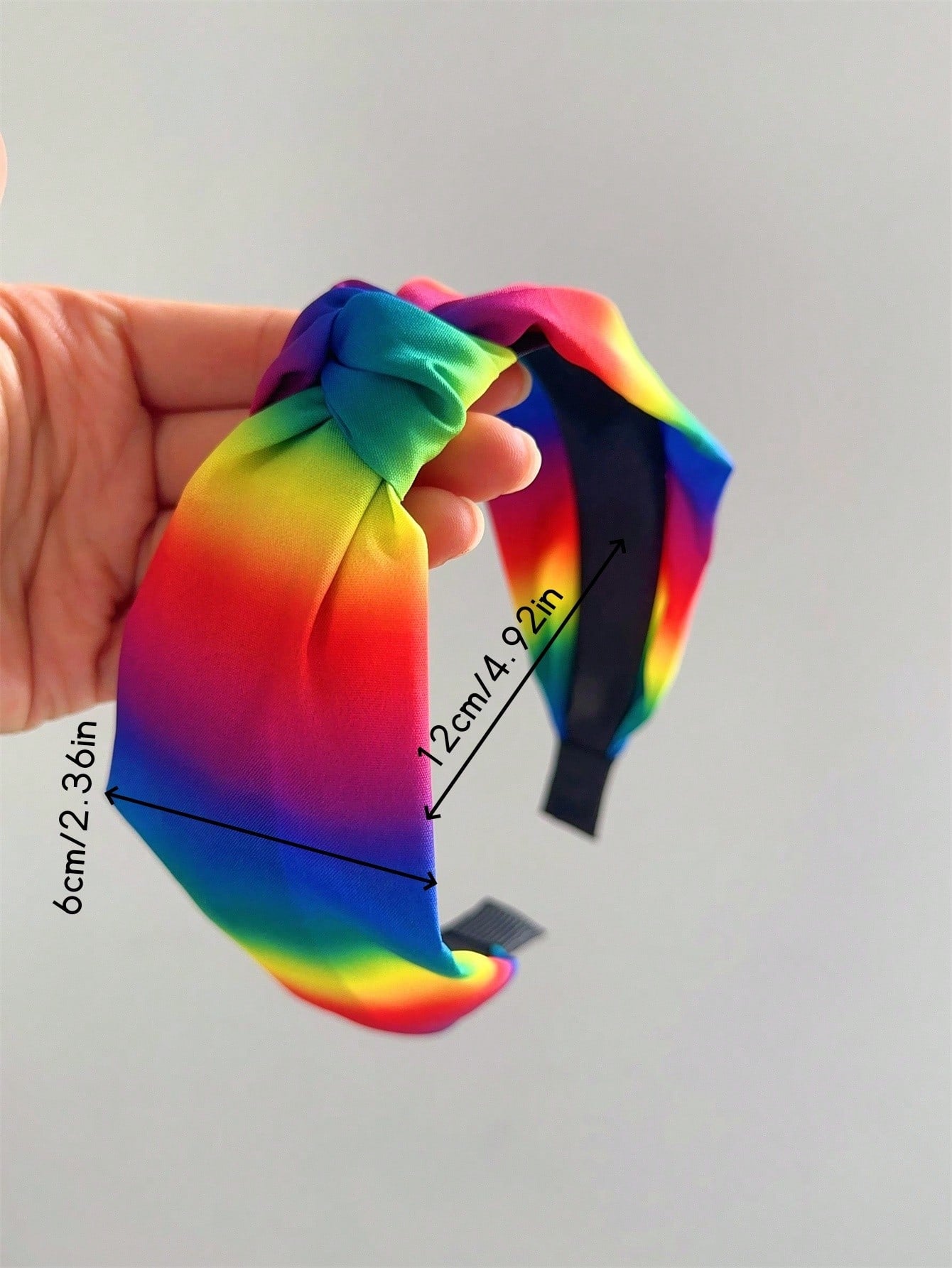 Hårbøjle med Knude - i Flotte Regnbue-Farver 