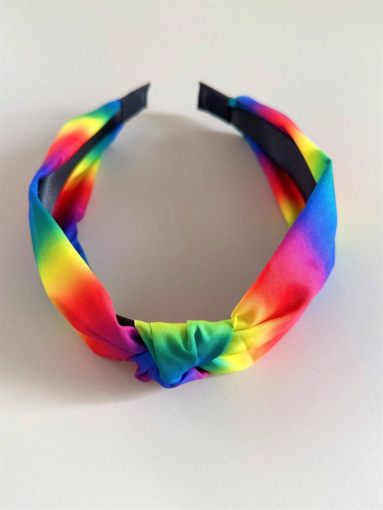 Hårbøjle med Knude - i Flotte Regnbue-Farver 