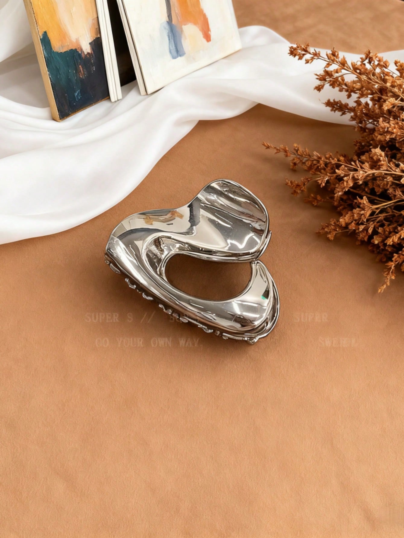 Sølv Hårklemme i Asymmetrisk Design 