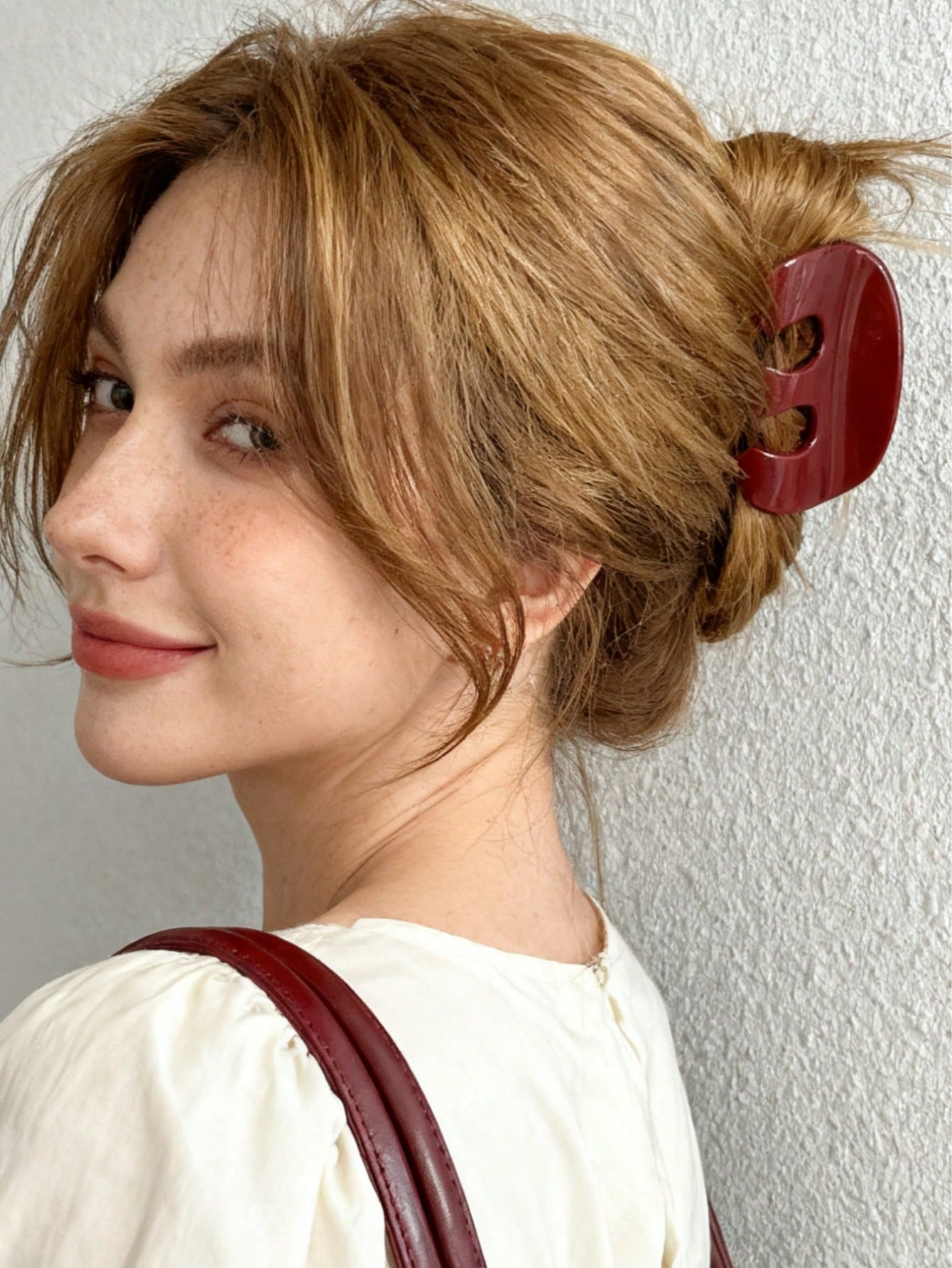 Mørk Rød (Vinrød) Hårklemme 