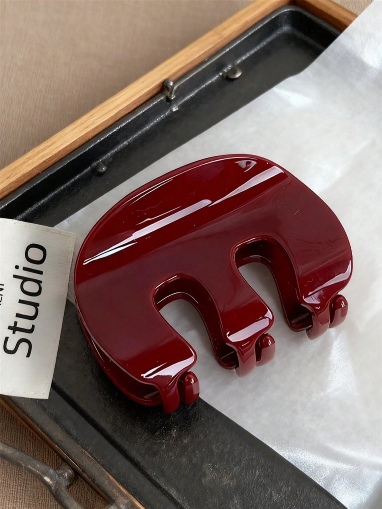 Mørk Rød (Vinrød) Hårklemme 