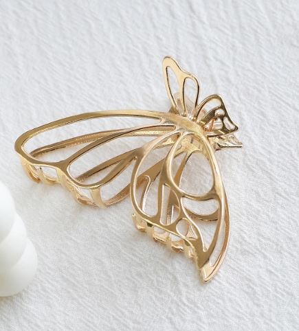 Golden Butterfly Hair Clip
