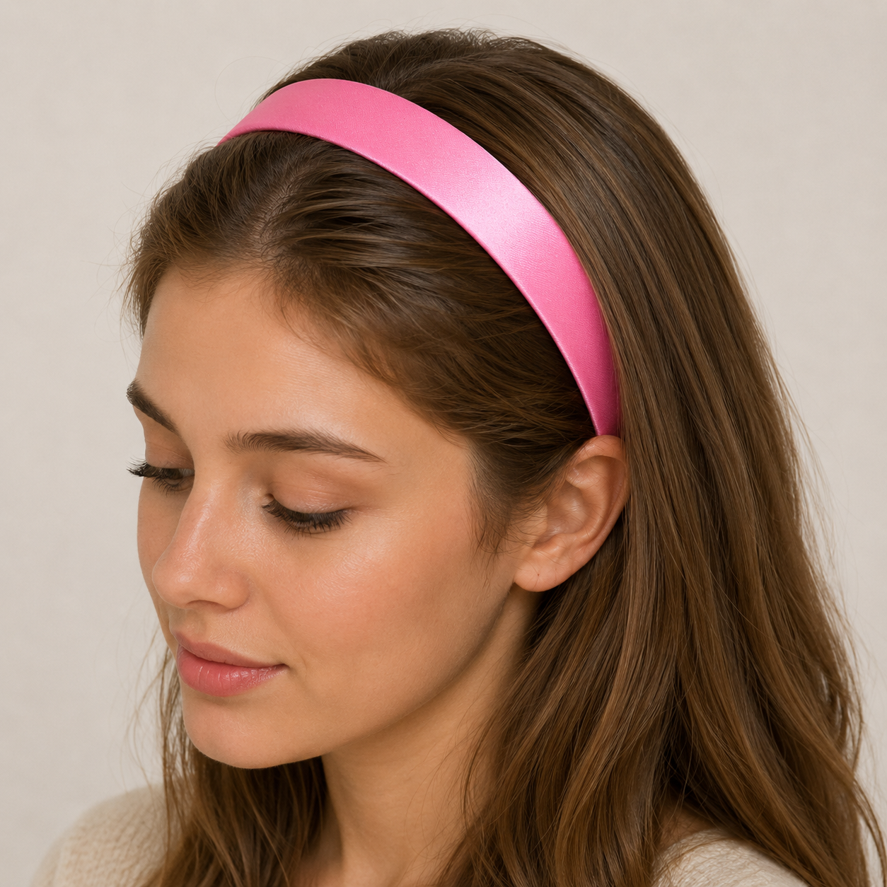 Classic Fabric Hairband - in Pink
