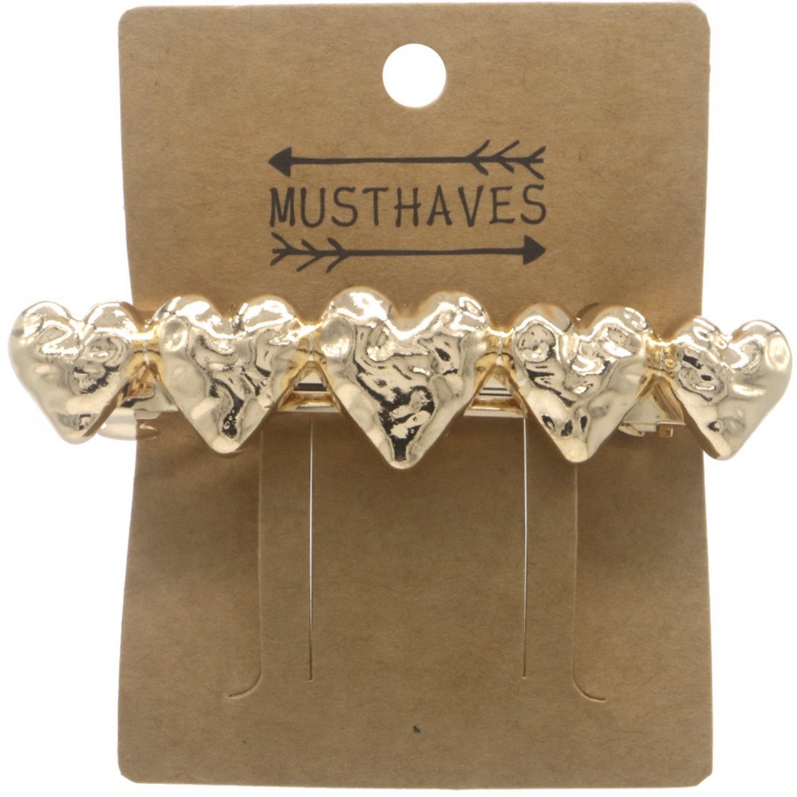 Hårspænde med Guld Hjerter 