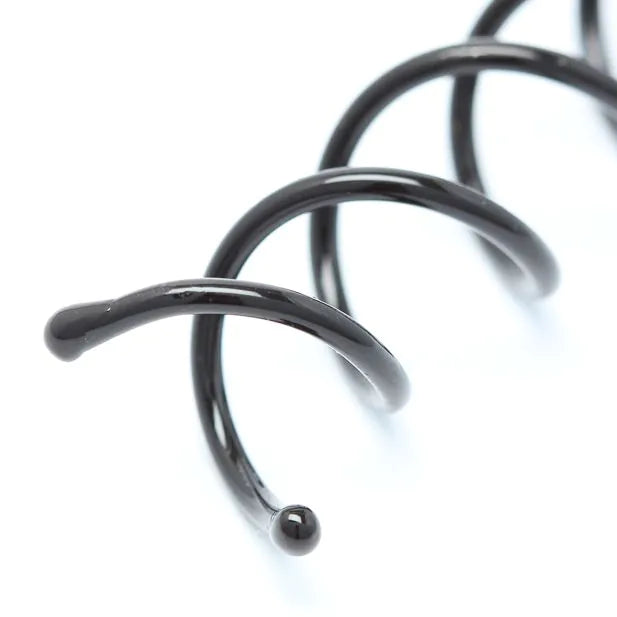 Spiral Hårnåle - i Sort Farve - 6 cm 