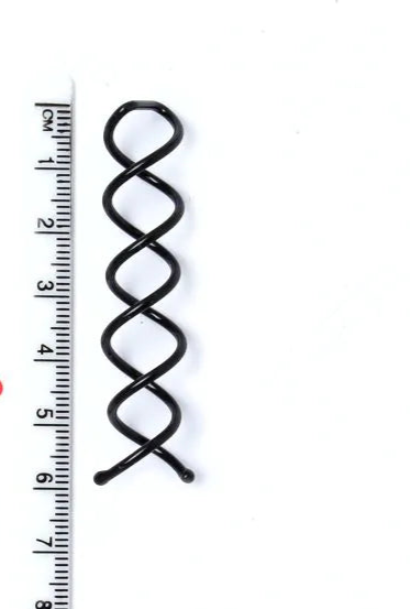 Spiral Hårnåle - i Sort Farve - 6 cm 