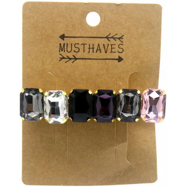 Gylden Hårklemme med Perler i Fine Farver